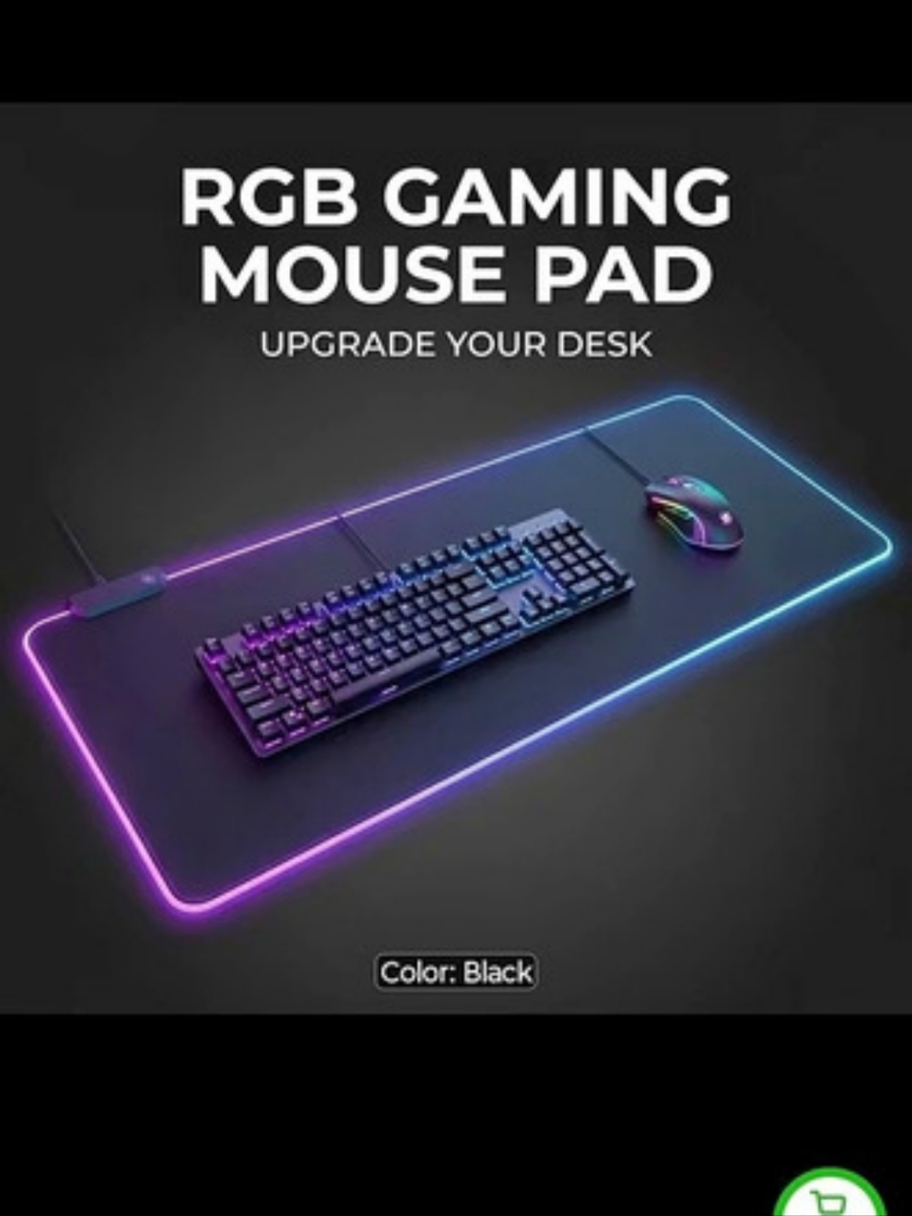 RGB Gaming Mouse Pad Black